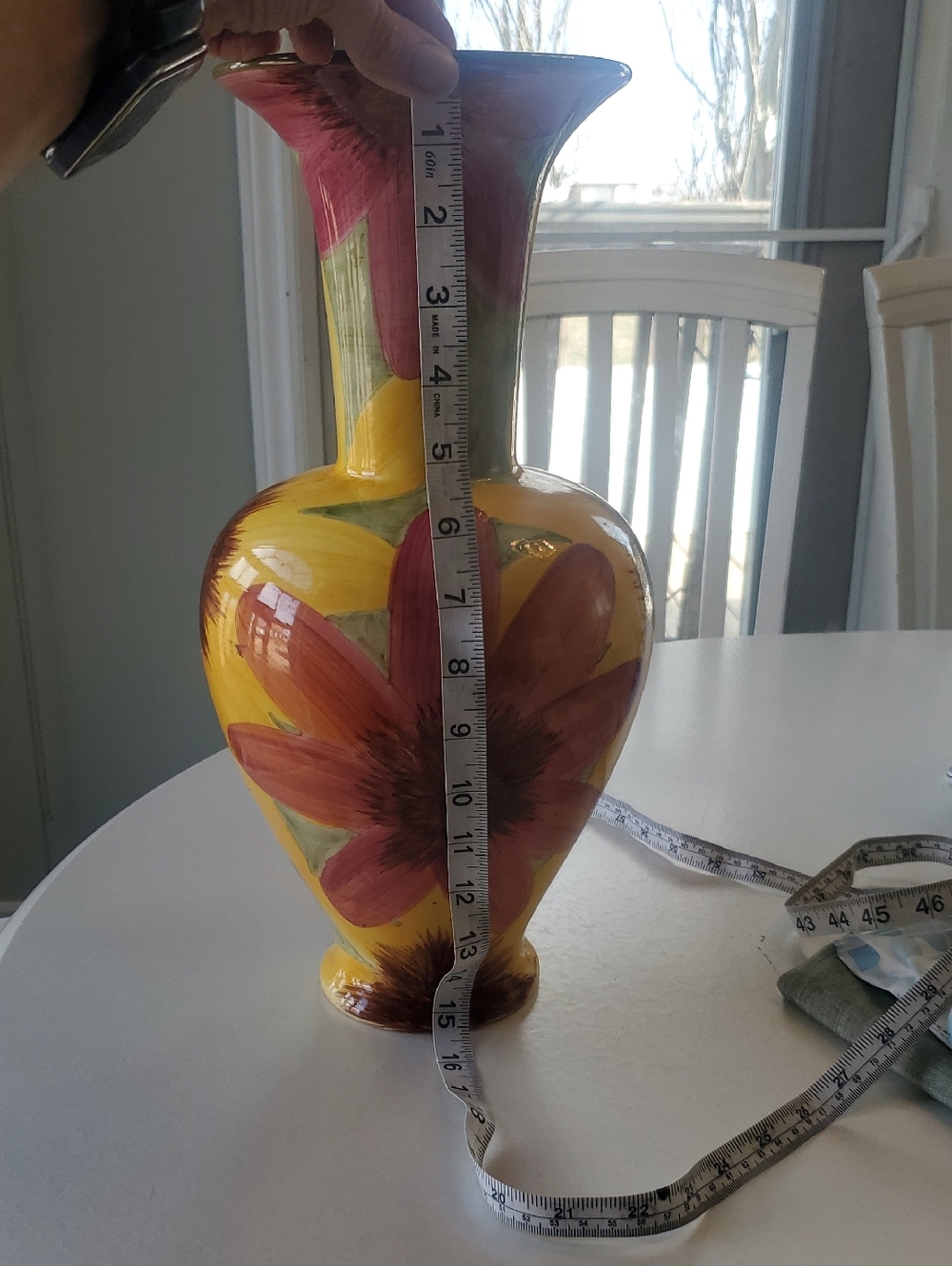 Vintage Favonal Hand Painted Statement Vase